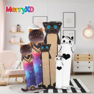 MerryXD Long Cat Plush Kawaii Body Pillow, 44” Cute Black Cat Stuffed Animals Soft Plushies, Big Eyes Kitten Plush Toys Throw Pillow Doll Gift for Girlfriend,Birthday,Christmas,Halloween