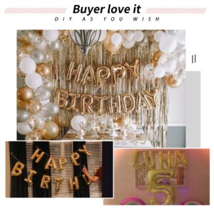 [52 PCS] 16" Foil Gold Letter Balloons 2 Sets of A-Z, Mylar Aluminum Hanging Alphabet for Graduation New Year eve Birthday Party Decorations