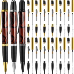 colarr 12 pack woodturning pen kit twist ballpoint pen kit with refill copper pen turning supplies for diy pen making classroom supplies teacher student gift (mix colors)