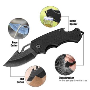 FLISSA Mini Folding Pocket Knife & 3Pcs Lighters Tool Set, Windproof Flameless USB Rechargeable Lighters, Waterproof LED Headlamp with 5 Light Modes, 12 in 1 Multitool Plier