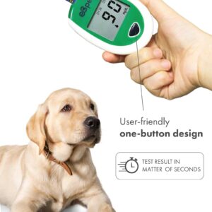 eBmonitor eBpet Blood Glucose Monitor System - Dogs and Cats Glucose Monitoring Kit 25 Blood Glucose Test Strips Lancing Device, Battery, 26 Gauge Sterile Lancets, and Carrying Case, Animal Care, Easy Switch between dogs and cats