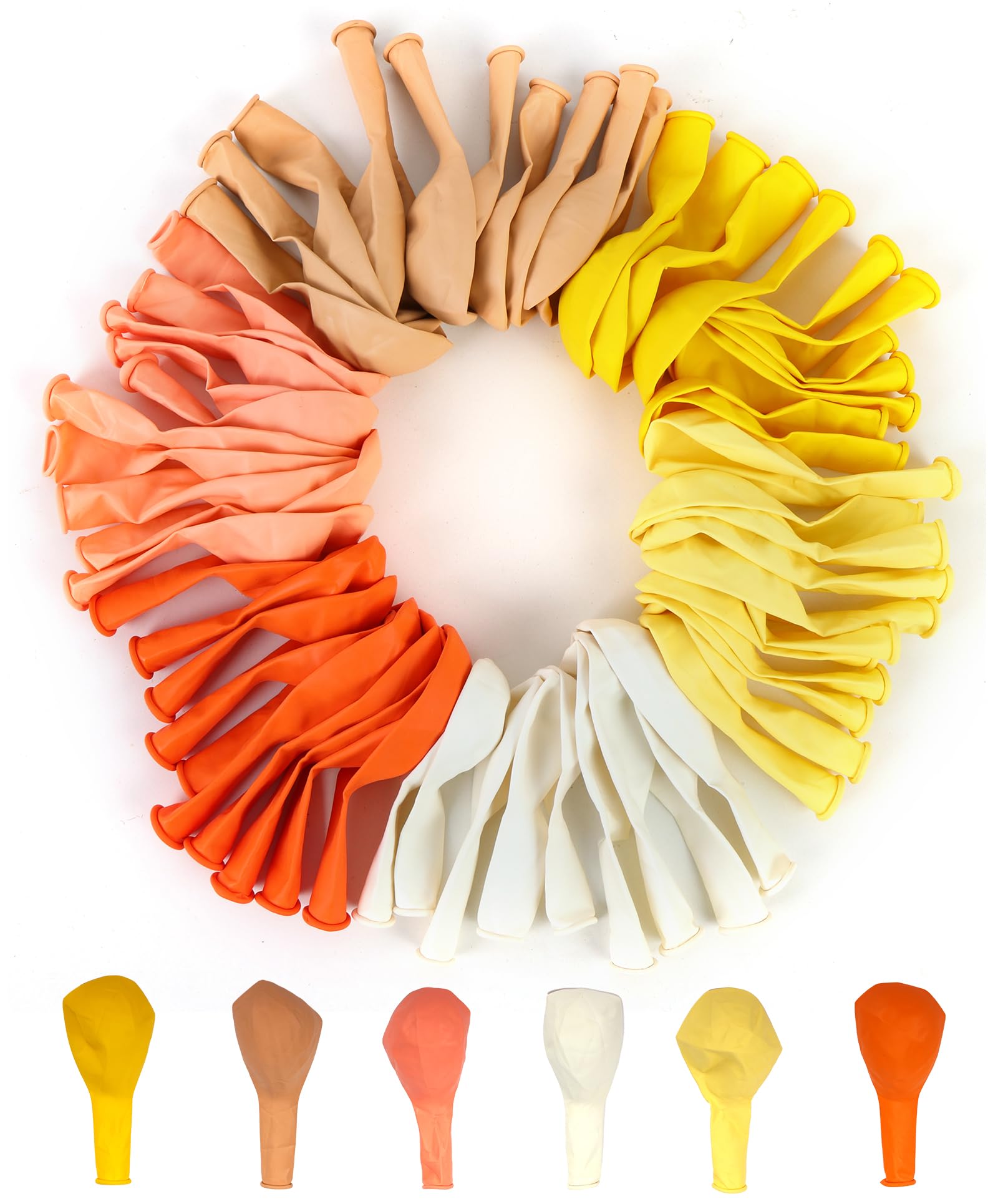 RUBFAC 154pcs Yellow Balloon Garland Different Sizes 18 12 10 5 Inches for Orange Balloons Garland Arch, Little Cutie Baby Shower Decor, Tangerine Theme Birthday Graduation Wedding Party Decorations