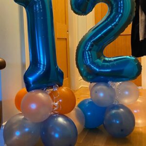 40 Inch Navy Blue 1 Balloon for First Birthday, Blue One 1st Number Balloon Birthday Decorations for Man, 10th 21st, Giant Number 1 Balloon