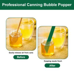 2 Pieces Canning Tools Kit, 1 Pieces Canning Bubble Popper Remover and 1 Pieces Jar Lid Lifter Magnetic Lid Lifters (Green)