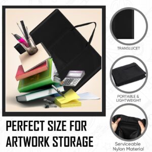 Shinylin Extra Large Art Portfolio Bag with Pocket Handle 48'' x 36'' Waterproof Lightweight Art Portfolio Case Poster Painting Paper Carrying Case Portfolio Folder for Artist Student Art Work