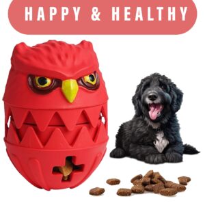 Indestructible Rubber Dog Chew Toy - Owl Shaped Indestructible Dog Toys for Aggressive Chewers, Super Chew Interactive Teething Toys for Puppies & Dogs, Heavy Duty Durable & Tough Chew Toys for Dog