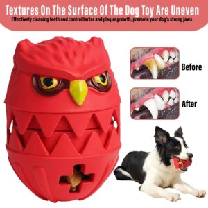 Indestructible Rubber Dog Chew Toy - Owl Shaped Indestructible Dog Toys for Aggressive Chewers, Super Chew Interactive Teething Toys for Puppies & Dogs, Heavy Duty Durable & Tough Chew Toys for Dog