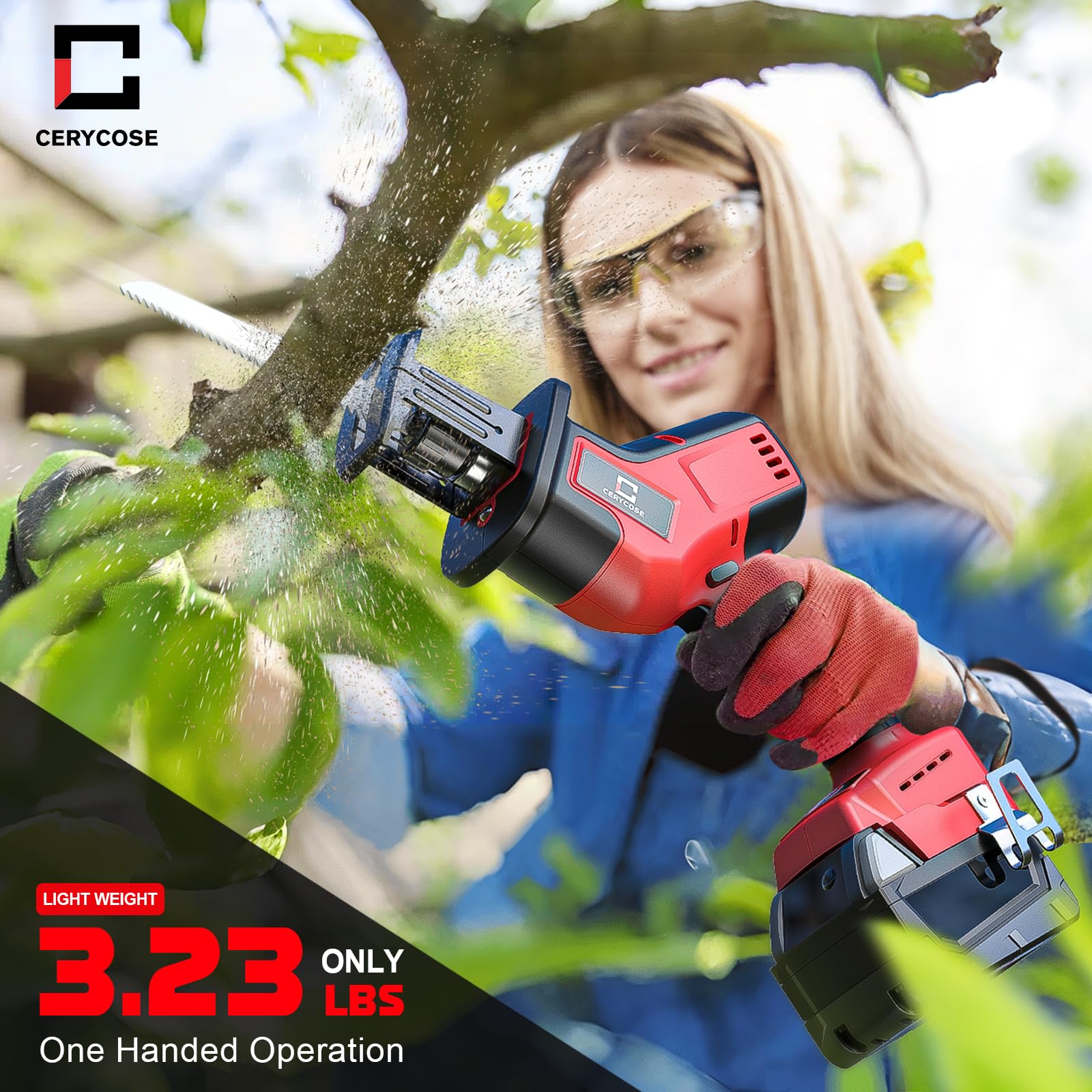 Cordless Reciprocating Saw for Milwaukee m18 18V Battery, Brushless motor, Variable Speed 0-3000 Spm,Tool Free Blade Change, 4 Saw Blades for Wood/Metal/PVC Cuts (NO Battery Included)