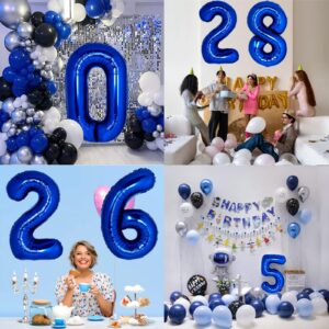 UWPVOWSR Blue Number 58 Balloons 40 inch Foil Number Balloon 58th Birthday Balloons Digit 58 Helium Big Balloons for Birthday Party Decorations Wedding Bachelorette Bridal Shower, Blue Number 58