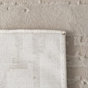 Revival Rugs Ebb 8'x10’ Washable Area Rug for Living Room Bedroom - 100% Recycled Oeko-TEX Certified, Medium Pile, Taupe