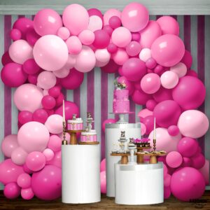 KatchOn, Pink Balloon Arch Kit - 18 Inch, Huge Pack of 186 | Hot Pink Balloons for Pink Party Decorations | Hot Pink Birthday Decorations | Bachelorette Party Decorations, Bridal Shower Decorations