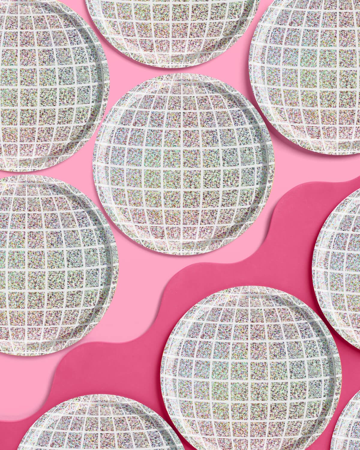 xo, Fetti Holographic Disco Ball Paper Plates - 25 pk, 9" | Bachelorette Party Decorations, Last Disco, Space Cowboy Birthday Party, Groovy Baby Shower, New Years Eve Supplies, 70s Bday Party