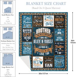 Brother Gifts from Sister, Brother Birthday Gifts, Gifts for Brother Throw Blanket 60"x50", Big Brother Gift, Gifts for Brothers from Sisters, Big Brother Gifts for Boy, Christmas Brother Gifts Ideas