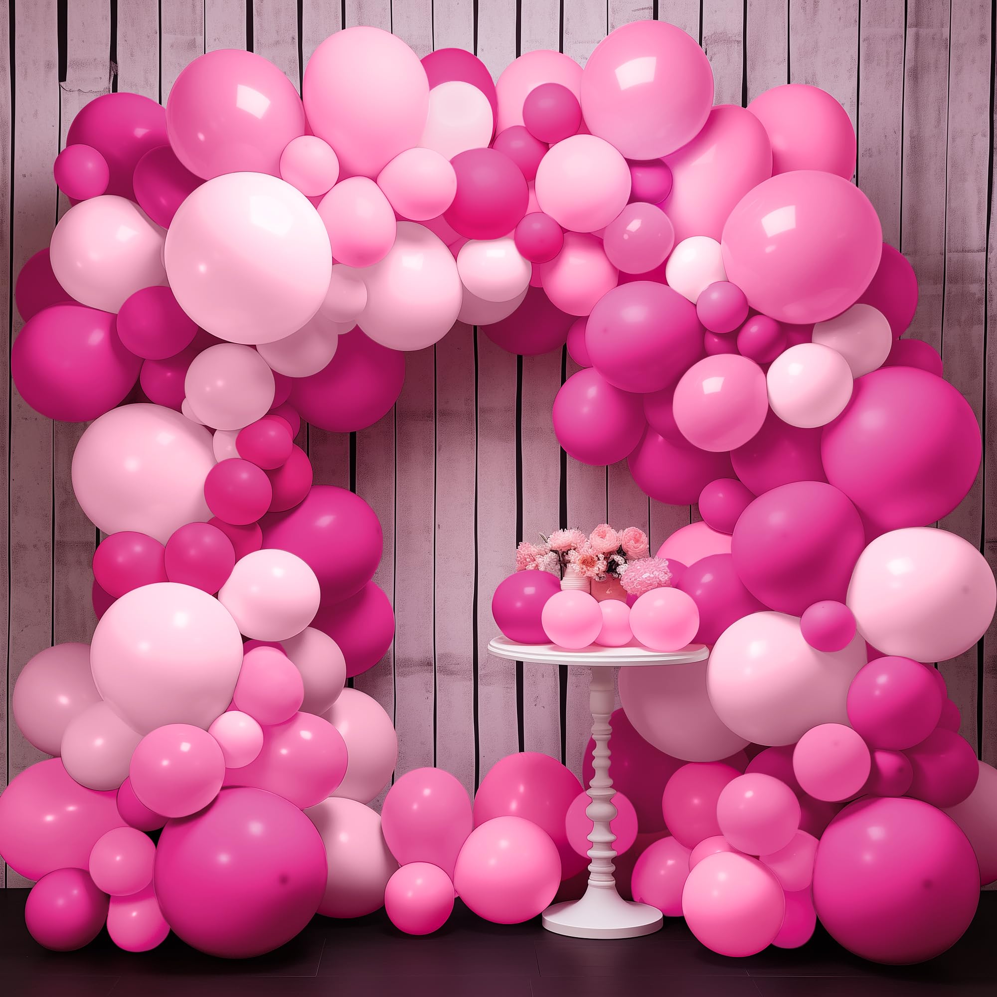 KatchOn, Pink Balloon Arch Kit - 18 Inch, Huge Pack of 186 | Hot Pink Balloons for Pink Party Decorations | Hot Pink Birthday Decorations | Bachelorette Party Decorations, Bridal Shower Decorations