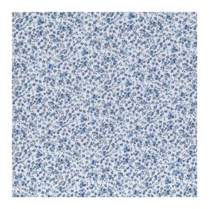 white & blue monotone floral cotton calico fabric (2 yard) – printed sewing fabric by the yard – lightweight precut fabric for sewing clothes, homeware, & other accessories – diy craft fabric