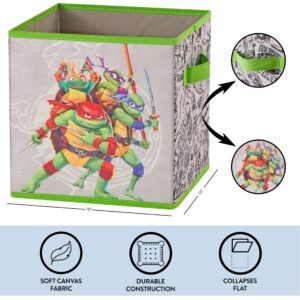 Idea Nuova Teenage Mutant Ninja Turtles: Mutant Mayhem Set of Two Spacious Collapsible Storage Cubes, 10"x10"