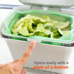 Full Circle Fresh Air Odor-Free Kitchen Compost Bin, Gray