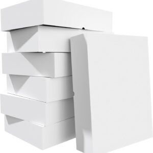 12 Packs Extra Large Gift Boxes with Lids for Presents, 17x11x4 Inch White Clothing Boxes for Wrapping Gifts, Blanket, Robes, Shirts, Sweater, XL Cardboard White Boxes Bulk for Christmas, Birthday - Cajas Para Regalos