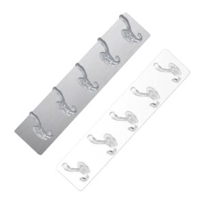 aboofan 4 pcs acrylic hook wall rack coat hook acrylic coat hooks iron coat rack acrylic towel hook wall mount clothes hanger hooks coat hanger no punching hangers