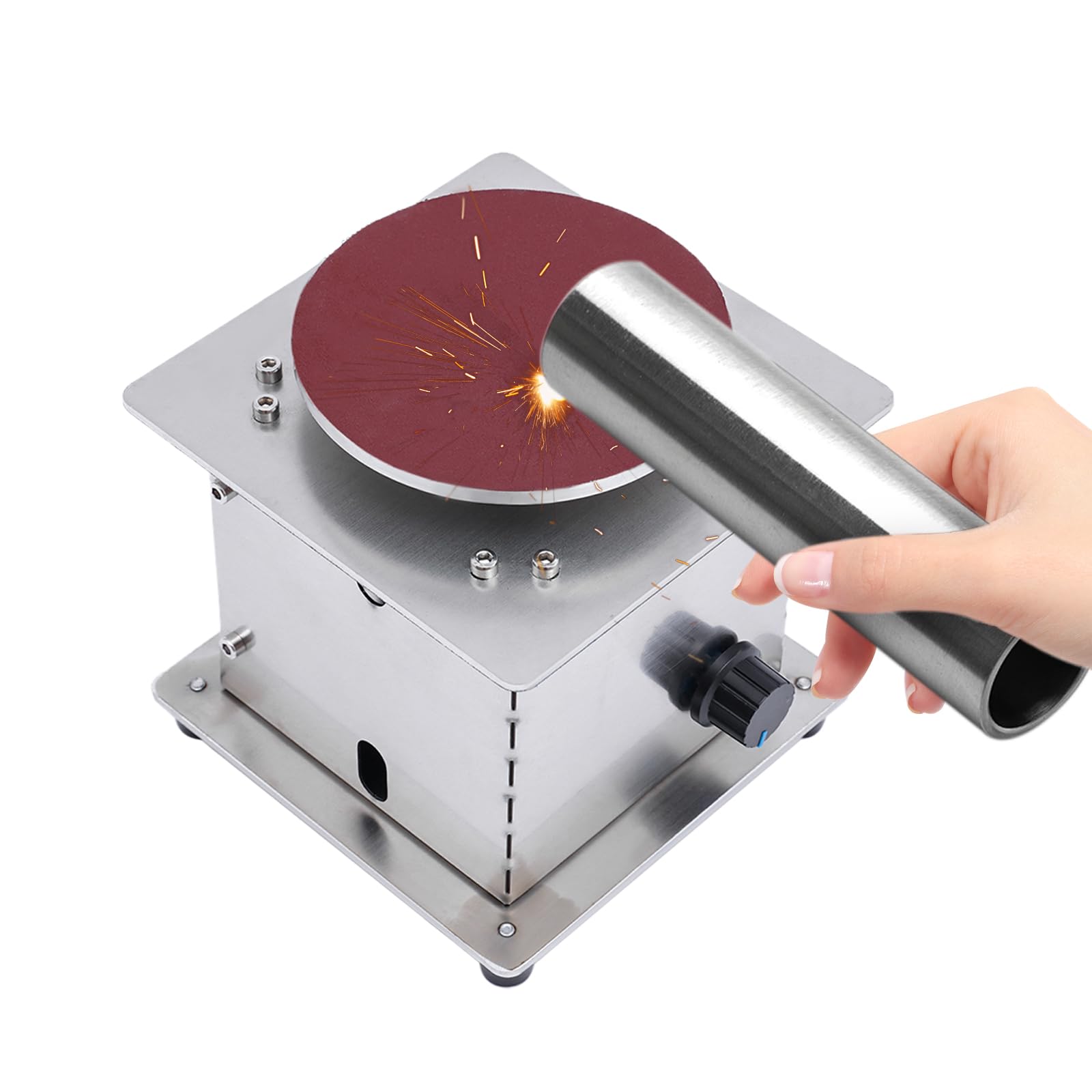 Versatile 200W Mini Disc Sander - Efficient, Low Noise, 21 Sandpapers - Ideal for Wood, Metal, and More - Ready-to-Use Tool for Precision Polishing and Grinding