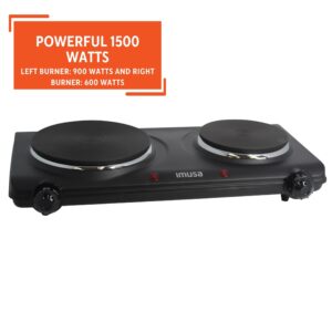 IMUSA Double Electric Hot Plate, Black