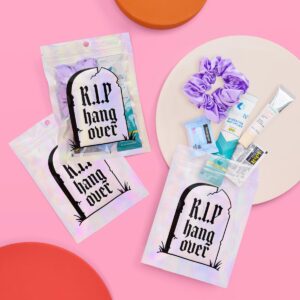 xo, Fetti RIP Hangover Party Kit Pouches - 20 pcs | Bachelorette Party Recovery Bags, Birthday Goodie Favor, Bridal Shower Supplies, Bridesmaid Gift, 21st Bday Decorations