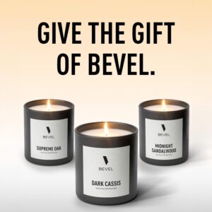 Bevel Supreme Oak Candle, Soy and Coconut Wax Blend, Luxury Scented Candle for Home, Elevate Your Ambiance, 60 Hour Burn Time, 9oz