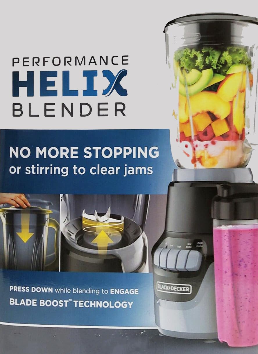 BLACK & DECKER BL1610BGP Performance HELIX Blender w/Personal Jar