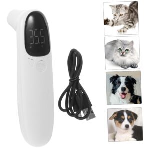 ABOOFAN 3 Sets pet Thermometer Portable Thermometer Animal Thermometer Safe Thermometer Light Thermometer Digital Thermometer Animal Electronic Screen pet Temperature Device Pet Supply Ear