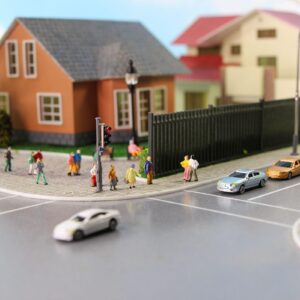 50pcs N Scale 1:160 Model Car Model Train Layout Building Accessories Scenery (50pcs - 1:150 Scale)