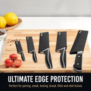 Knife Sheaths for Kitchen Knives 8"-12" Universal Knife Edge Guards Set | Knife Cover with Extra Strength | BPA-Free Knife Guards | Non-toxic and Food Safe (2 Pcs)