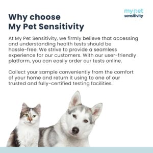 My Pet Sensitivity Test - Home Cat Sensitivity Test | 300 Items | Fast 3-5 Day Results | Gentle Fur Sampling | Comprehensive Food & Environment Analysis | Suitable for All Cats