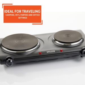 IMUSA Double Electric Hot Plate, Black