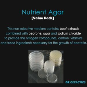 Nutrient Agar Powder 170 Grams [Value Pack] - Makes 310 Agar Petri Dishes - For Lab Use and Classroom DIY Projects. A metal spoon included. v.2024