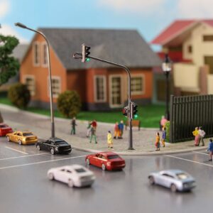 50pcs N Scale 1:160 Model Car Model Train Layout Building Accessories Scenery (50pcs - 1:150 Scale)