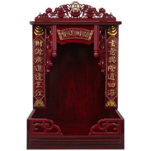 bestoyard for buddha altar shelf for wall altar cabinet wall mount japanese decor buddha shelf for desktop chinese decor buddhist altar wall shelf temple buddha statue wood red pet