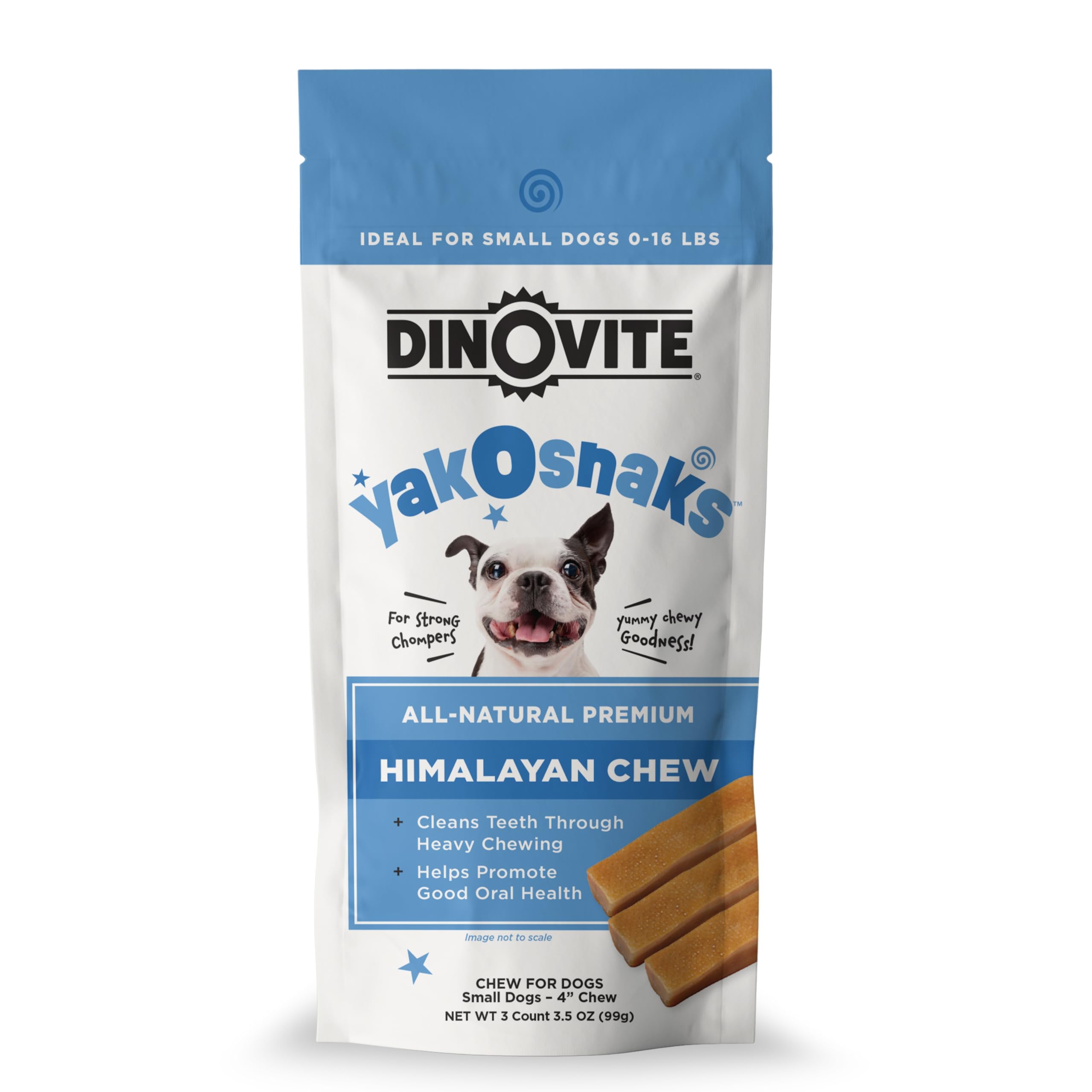 Dinovite YakoSnaks - Himalayan Yak Chews for Dogs - Long Lasting and Low Odor Yak Cheese Dog Chews (Small Dogs)