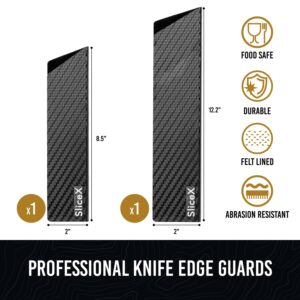 Knife Sheaths for Kitchen Knives 8"-12" Universal Knife Edge Guards Set | Knife Cover with Extra Strength | BPA-Free Knife Guards | Non-toxic and Food Safe (2 Pcs)