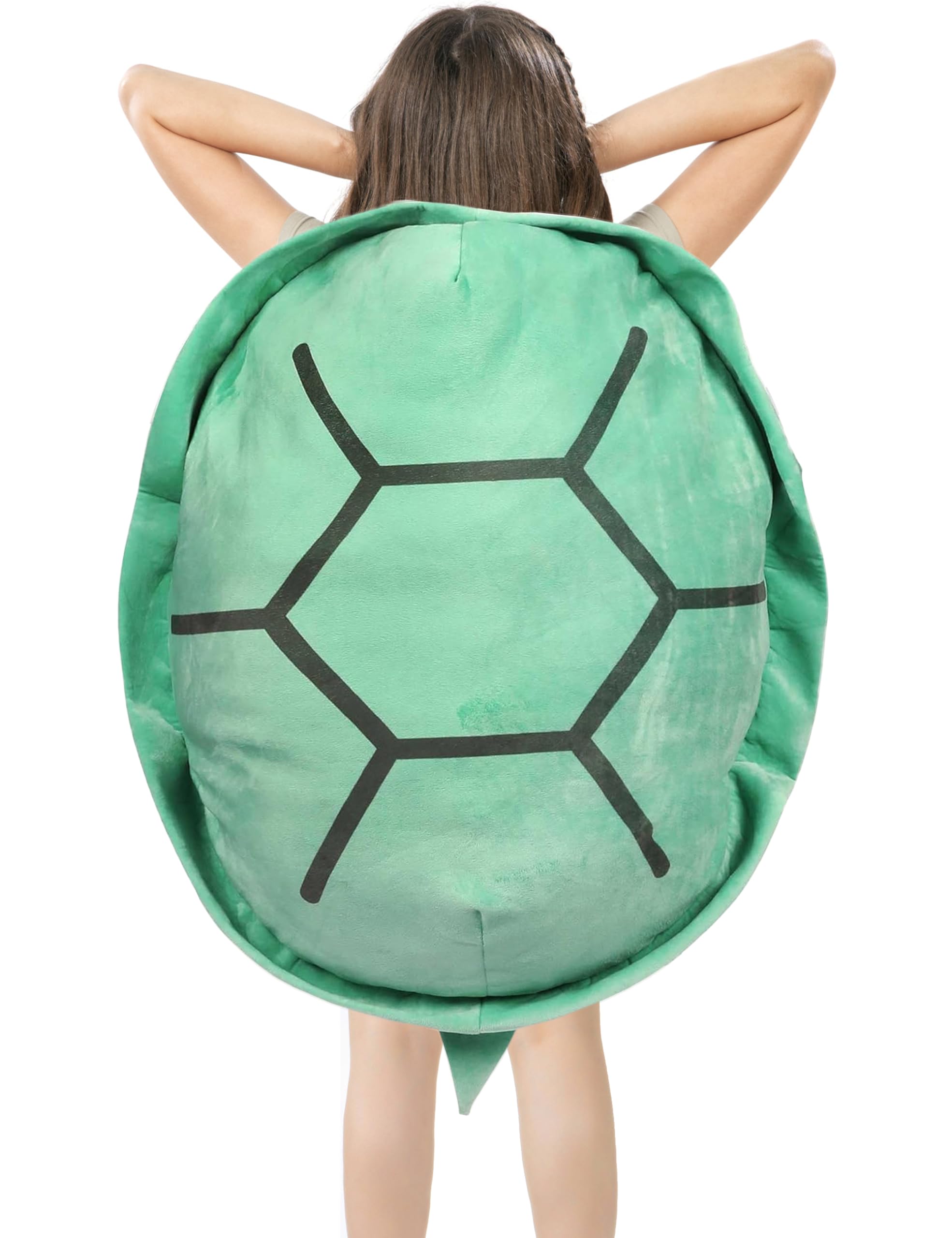 Rruonshully 40 Inch Wearable Turtle Shell Pillows Tortoise Shell Plush Turtle Stuffed Animal Dress Up Cushion Costume for Adlut