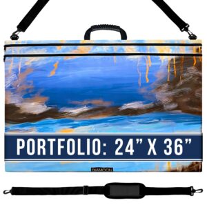 Portfolio Folder for Artwork with New and Inspired Design, Lightweight Art Portfolio Case, Confort Shoulder Strap Art Portfolio Dacron Water Resistant Coating, Portfolio, Art bag