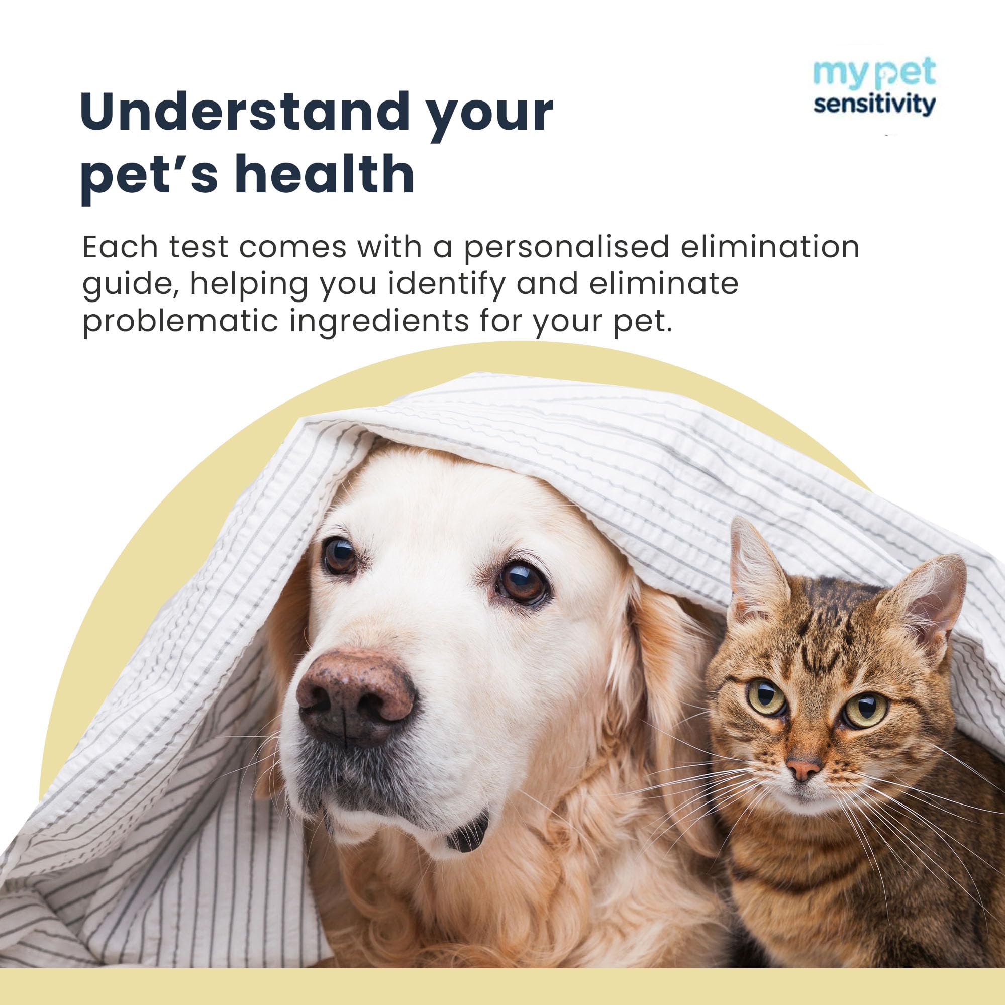 My Pet Sensitivity Advanced Test - at-Home Pet Test | 460 Items | Quick Results | Non-Invasive Hair Collection | Comprehensive Food, Environment, Nutrient & Mineral Analysis | All Breeds & Ages