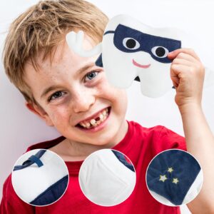 BALAPET Tooth Fairy Pillow for Boys with 20 PCS Tooth Fairy Receipt Cards, 13" Hx 6" W Tooth Pillow with Pocket for Tooth Fairy, Gift for Girl and Boys