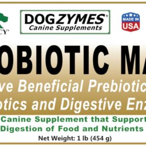 Dogzymes Probiotic Max -10 Billion CFU's Probiotics, Prebiotics, Digestive Enzymes - Relieves Diarrhea, Upset Stomach, Constipation, Gas, Allergy, Immunity & Overall Health 1 Pound