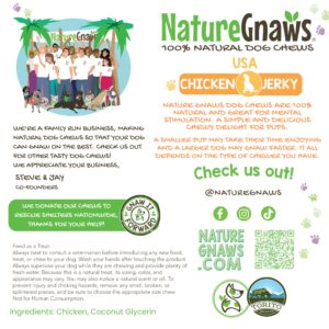 Nature Gnaws USA Chicken Jerky for Dogs (1Lb) – Delicious Grain Free Reward Snack for Small, Medium & Large Breeds - Premium Natural Dog Chew Treats