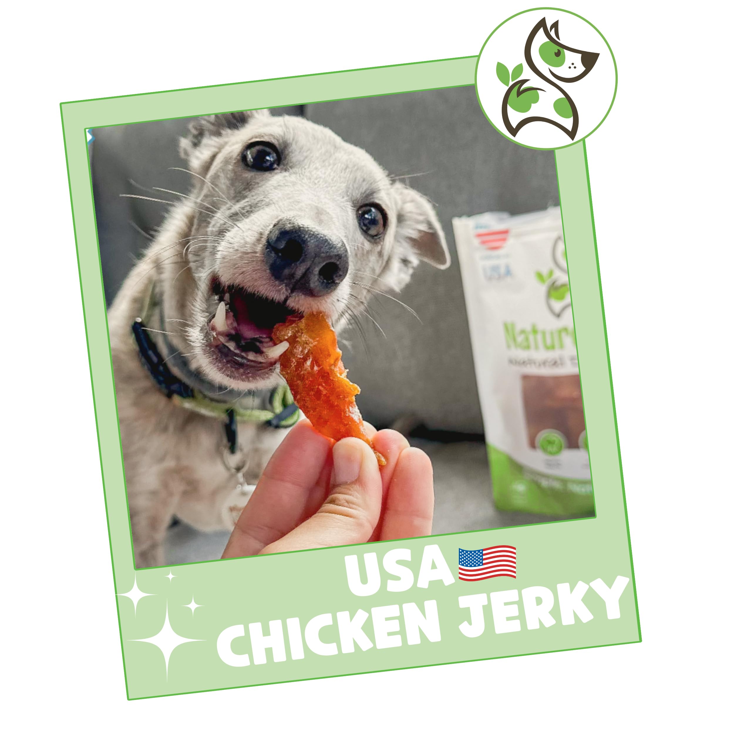 Nature Gnaws USA Chicken Jerky for Dogs (1Lb) – Delicious Grain Free Reward Snack for Small, Medium & Large Breeds - Premium Natural Dog Chew Treats