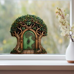 Beautiful Tree Fairy Door Wall Sticker - Removable Wall Decal