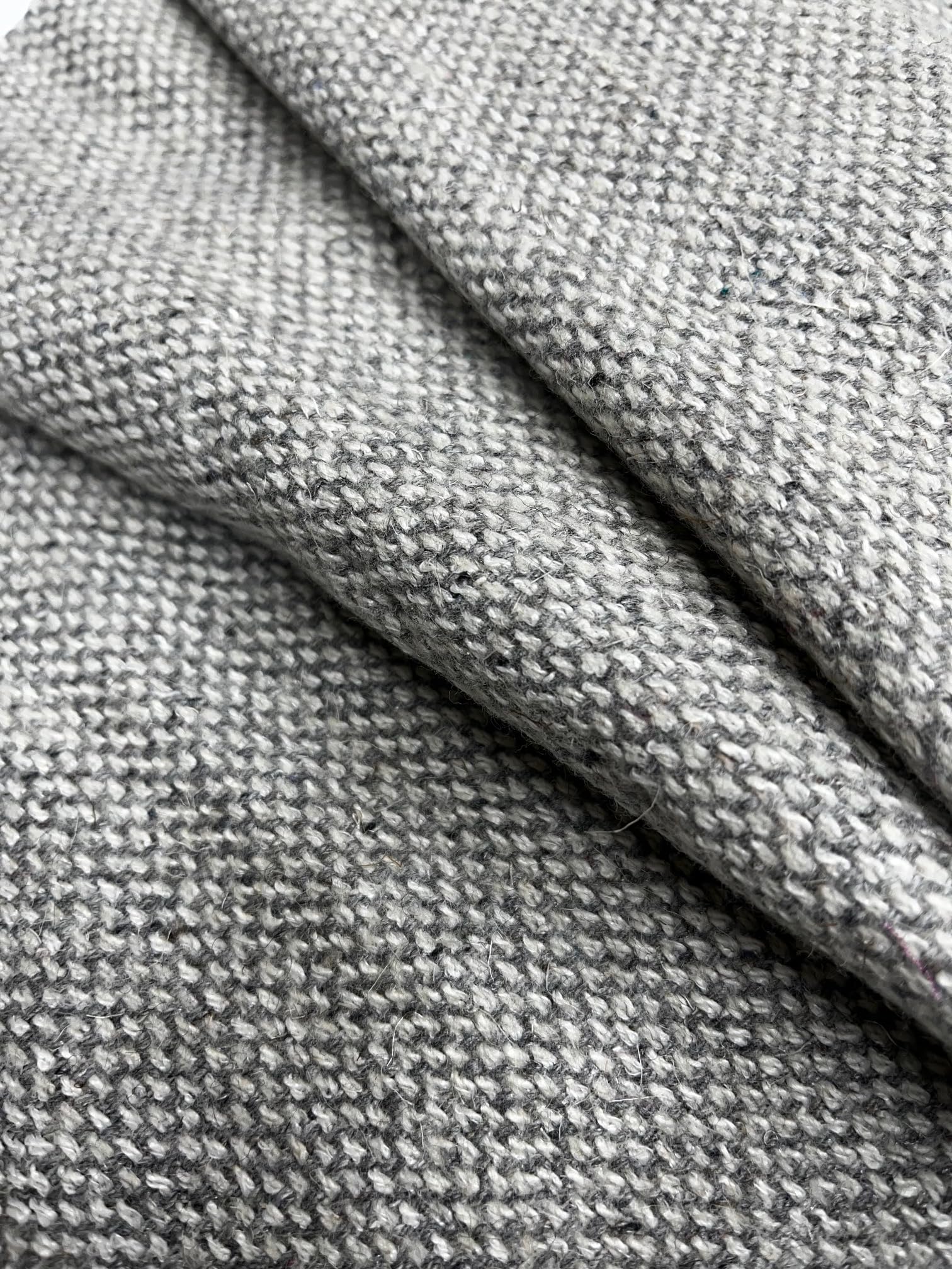 Tuva Textile 40 Yard Bolt of Real Wool Quality Fabric Coating - Multicolor Greys Tweeds Wool Fabric (Heavy Weight with Real Soft Nap and Drape Finishing) High Fancy Quality Wool Tweed Fabric