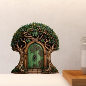 Beautiful Tree Fairy Door Wall Sticker - Removable Wall Decal