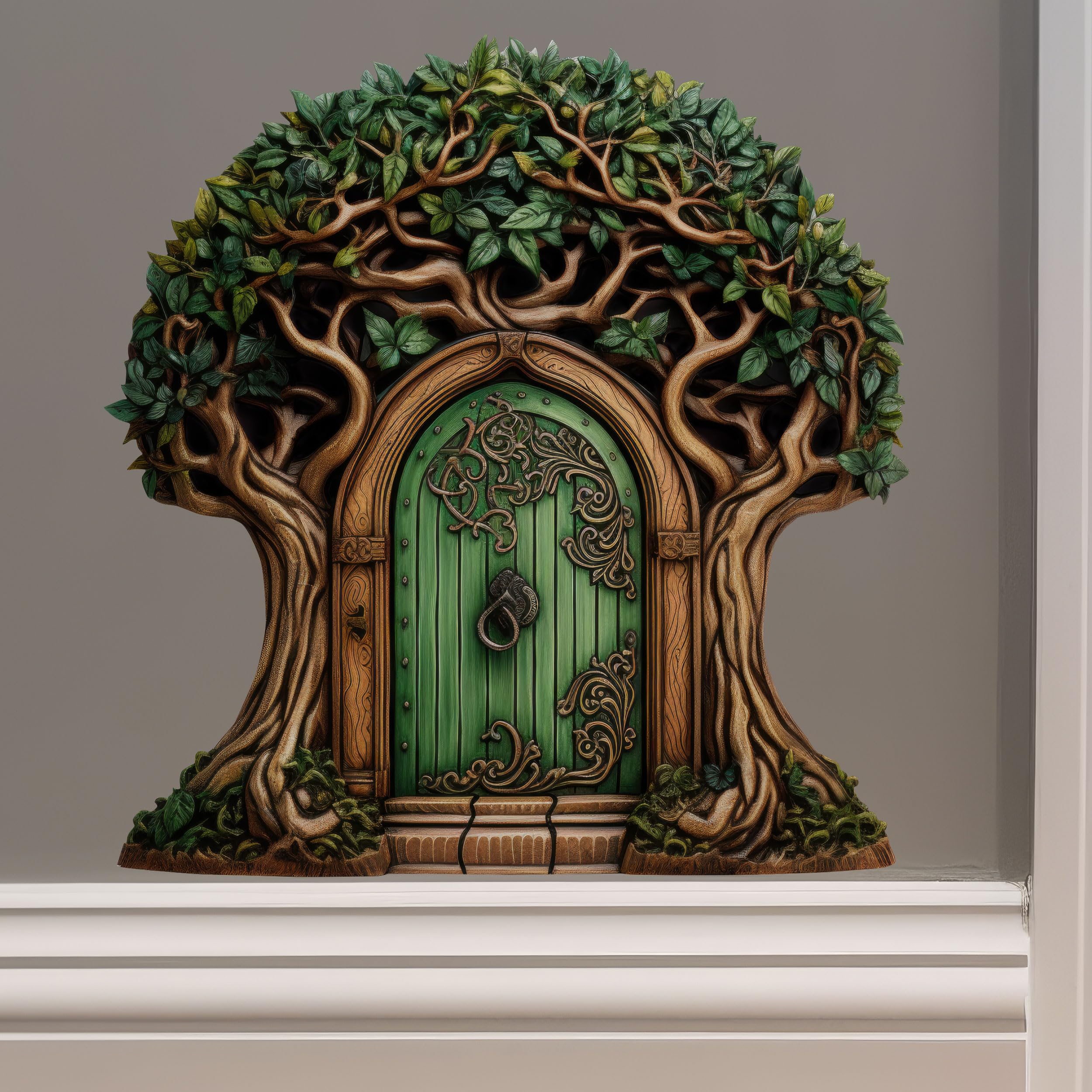 Beautiful Tree Fairy Door Wall Sticker - Removable Wall Decal