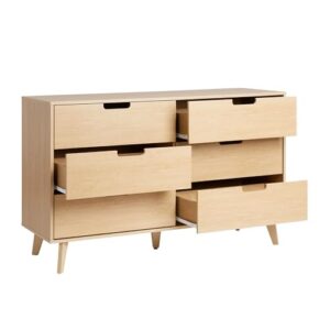 Walker Edison Modern 6-Drawer Dresser Bedroom Storage Organizer, 52 Inch, Riviera